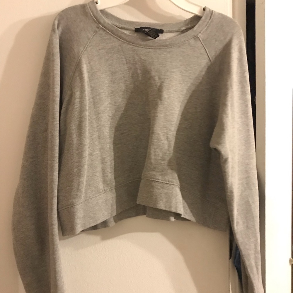 Grey cropped sweatshirt